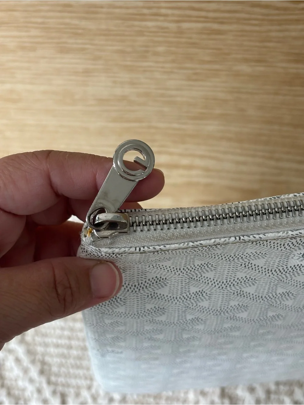 Goyard senat leather clutch